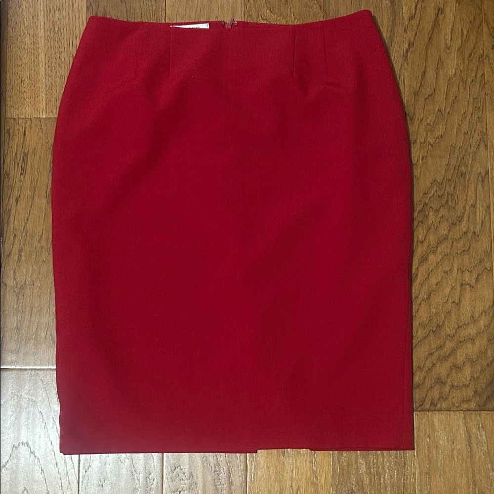 Kasper Vibrant Red Pencil Skirt